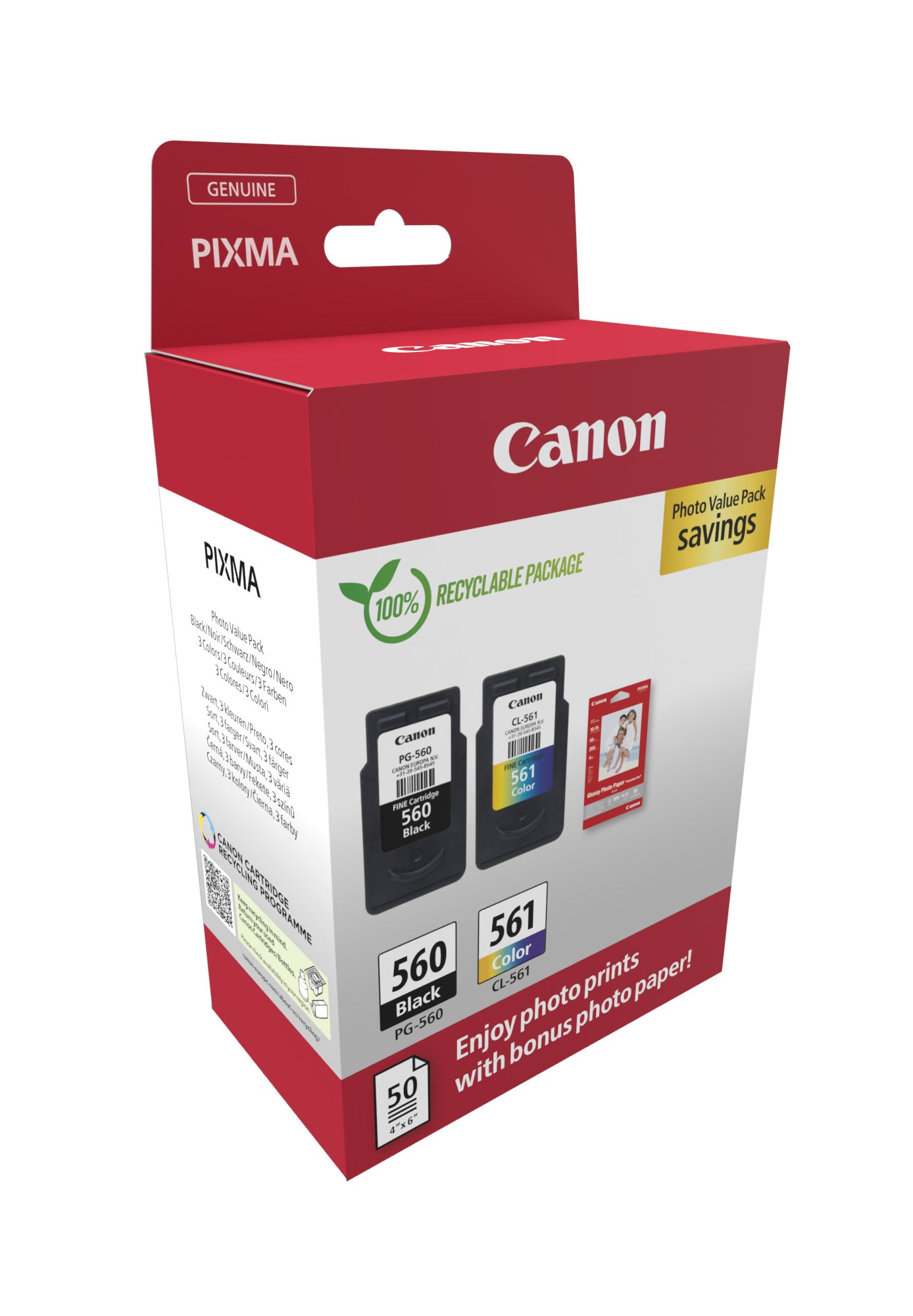Canon Tintenpatronen-Multipack PG-560/CL-561 – für Canon-Drucker
