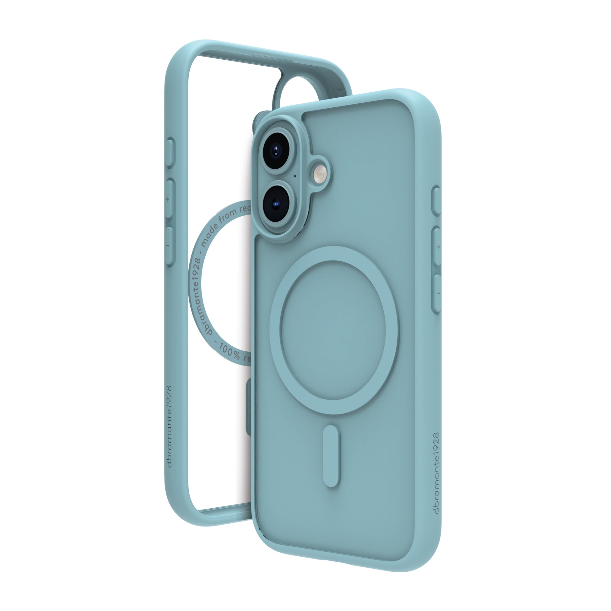 dbramante1928 Grenen Backcover – für Apple iPhone 16 – MagSafe, Recycling-Kunststoff, grün, bis 2 m sturzsicher
