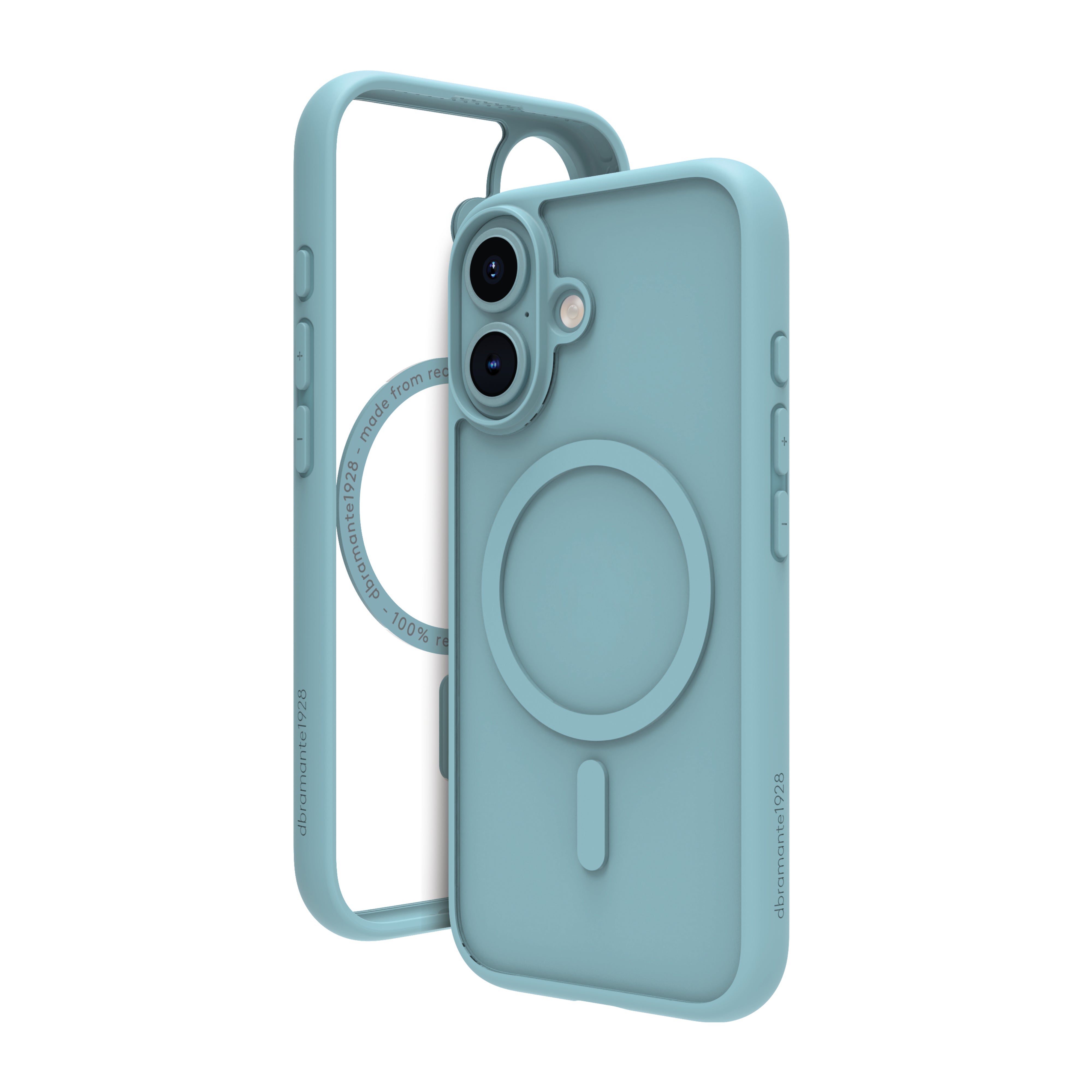 dbramante1928 Grenen Backcover – für Apple iPhone 16 – MagSafe, Recycling-Kunststoff, grün, bis 2 m sturzsicher