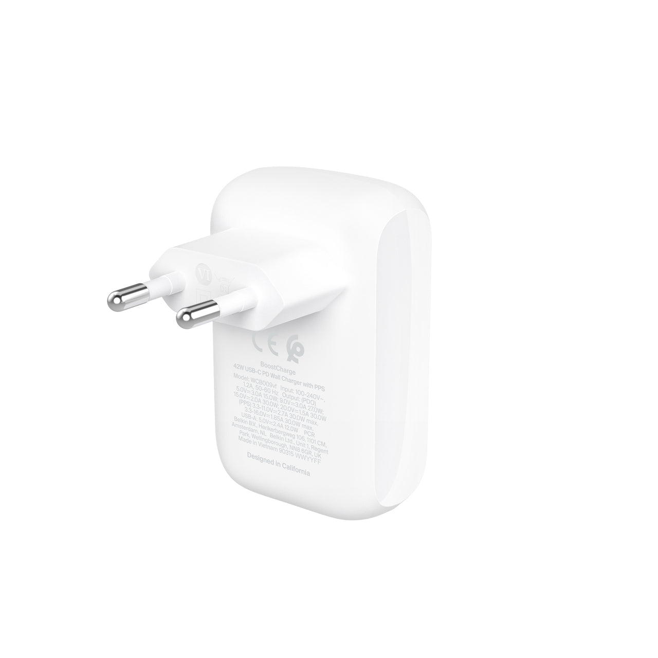 Belkin BOOSTCHARGE Netzteil – 42 W, 1× USB-C + 1× USB-A, PD, PPS
