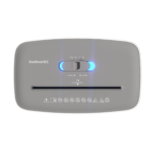 HP OneShred 8CC – Aktenvernichter, DIN P-4, Partikelschnitt 5 × 18 mm, 8 Blatt, 15 l, A4