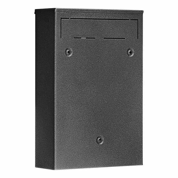 BURG-WÄCHTER Briefkasten Pocket 5871 E – schwarz, Stahl, 21,5 × 31,5 × 7,5 cm, verschliessbar