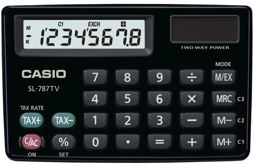 Casio Taschenrechner SL-787TV – 8-stellig – Batteriebetrieben – Schwarz