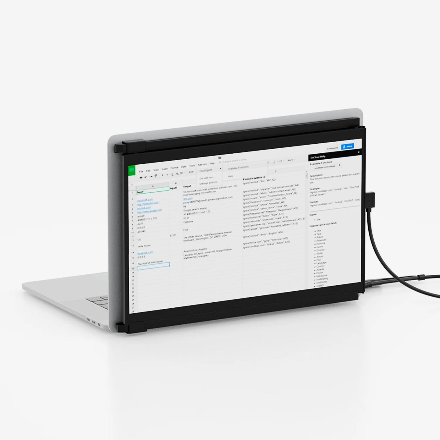 Mobile Pixels Duex Max – Portabler Monitor, 14,1", IPS, 60 Hz, 300 cd/m², für Windows, MacOS, Linux u. a.