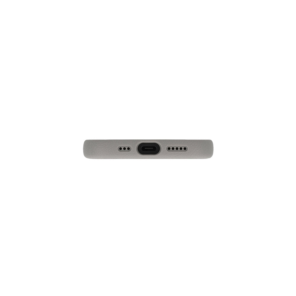 Valenta Backcover – für Apple iPhone 16 Pro – grau – Kunstleder – MagSafe-kompatibel