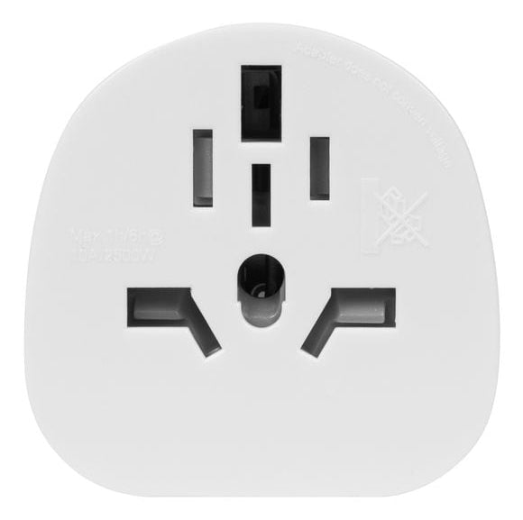 Furber. Reiseadapter – USA zu Schweiz – 10 A/2500 W, 3-polig – weiss