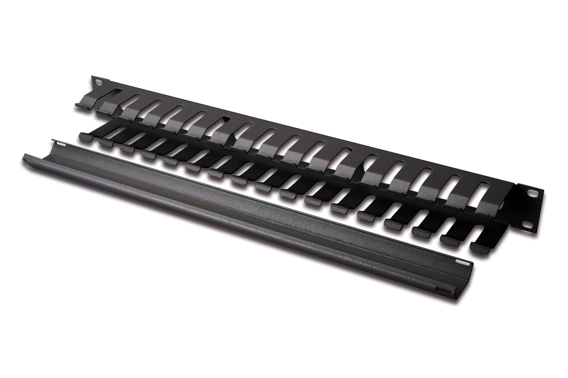 Digitus Kabelführungspanel – Kabelführung – 19" Rack, 1U, Schwarz