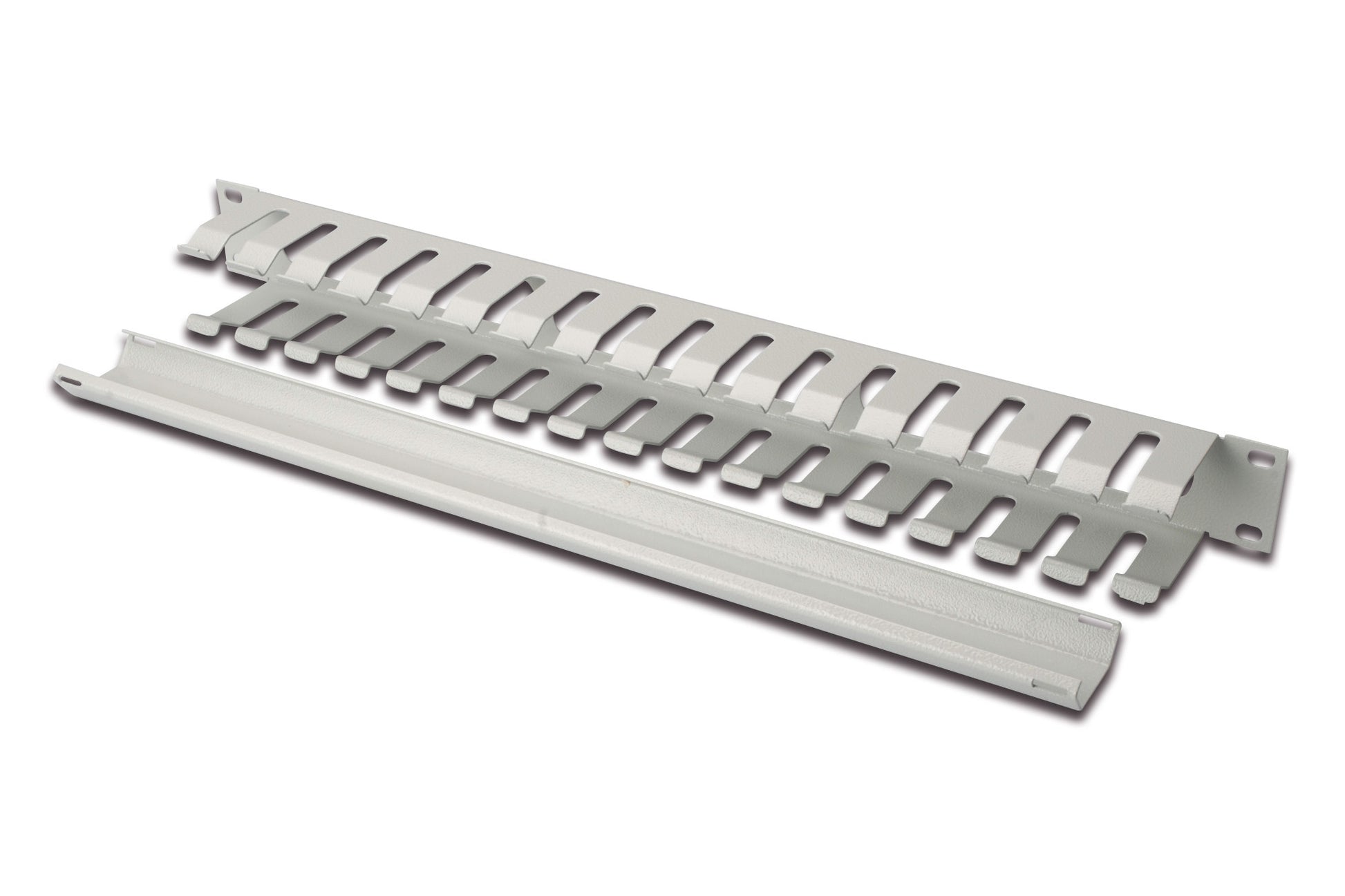 Digitus Kabel-Organizer, 19", 1U, für 483 mm (19")-Schränke, Stahl, lichtgrau