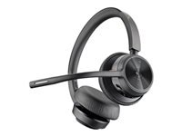Poly Voyager 4320 Office-Headset – Over-Ear, Stereo, Kabel + BT, MS Teams zertifiziert, Schwarz