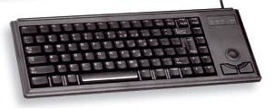 CHERRY G84-4420 – Tastatur, kabelgebunden (USB), US-Layout (EN), mit Trackball, schwarz