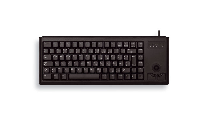 CHERRY G84-4420 – Tastatur, kabelgebunden (USB), US-Layout (EN), mit Trackball, schwarz