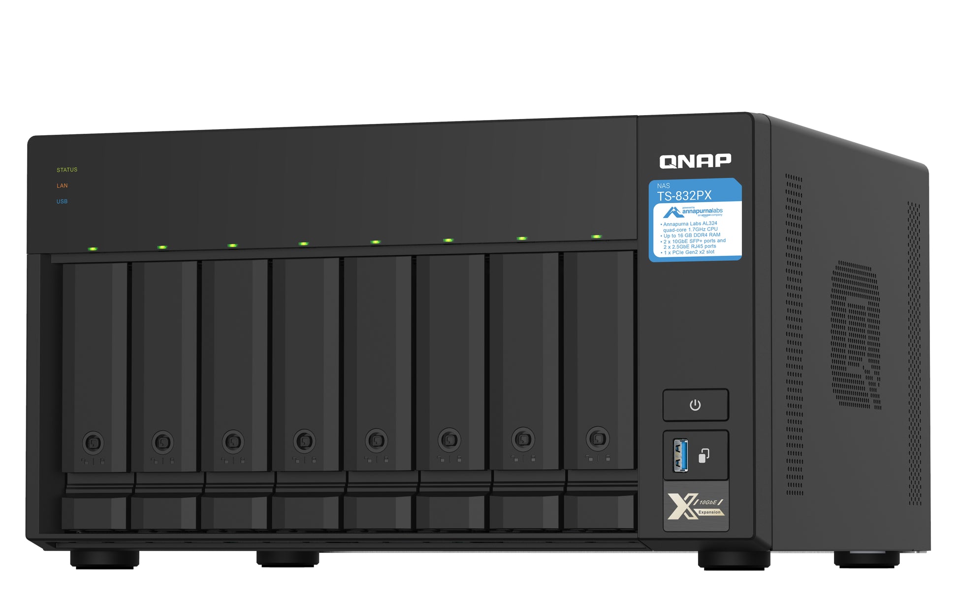 QNAP TS TS-832PX-4G Allgemeines Speichergerät – 8 Bay