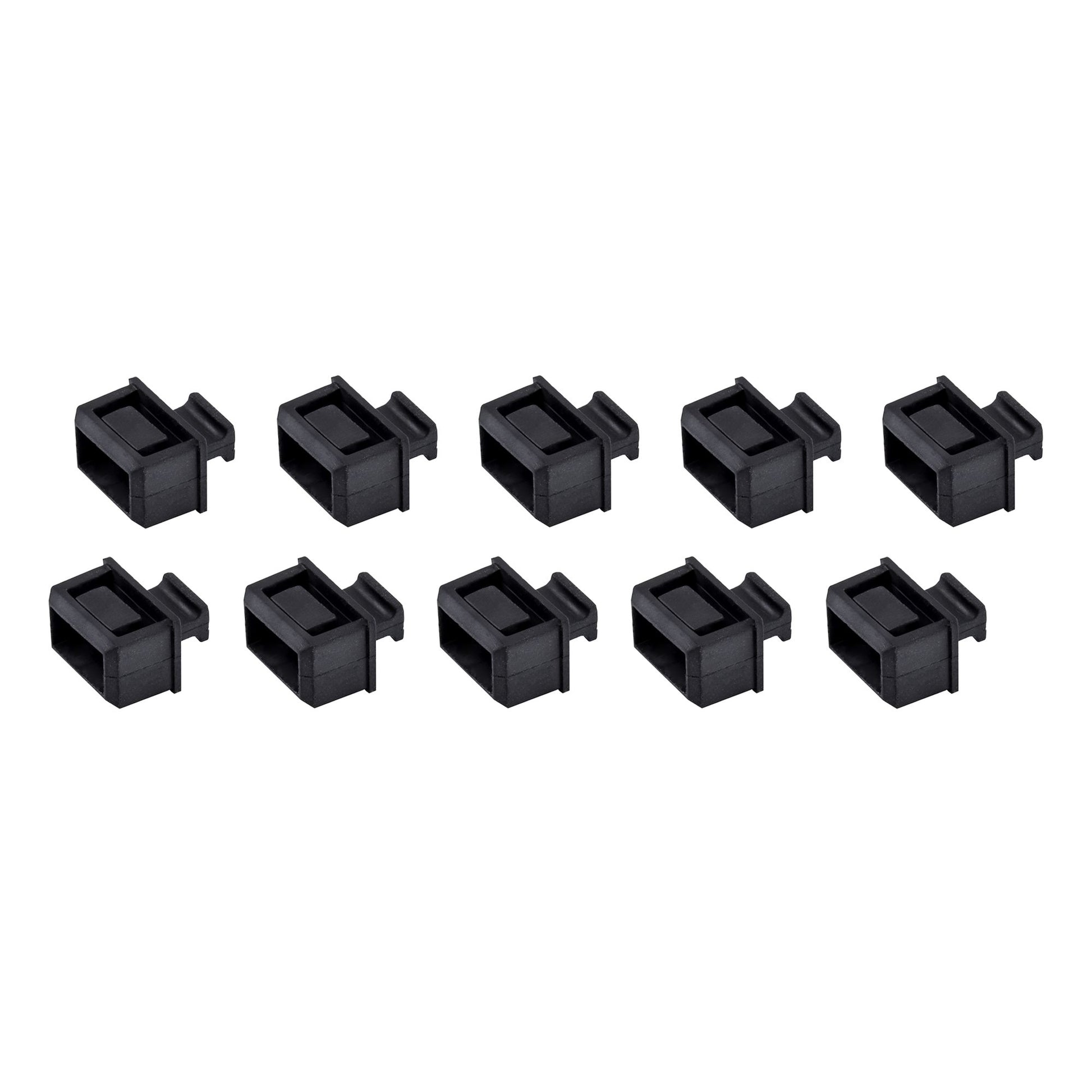 StarTech.com SFP Schutzkappen – Gummi, für SFP Steckplätze, Schwarz, 10er Pack, 14,6×10,1×14,9 mm