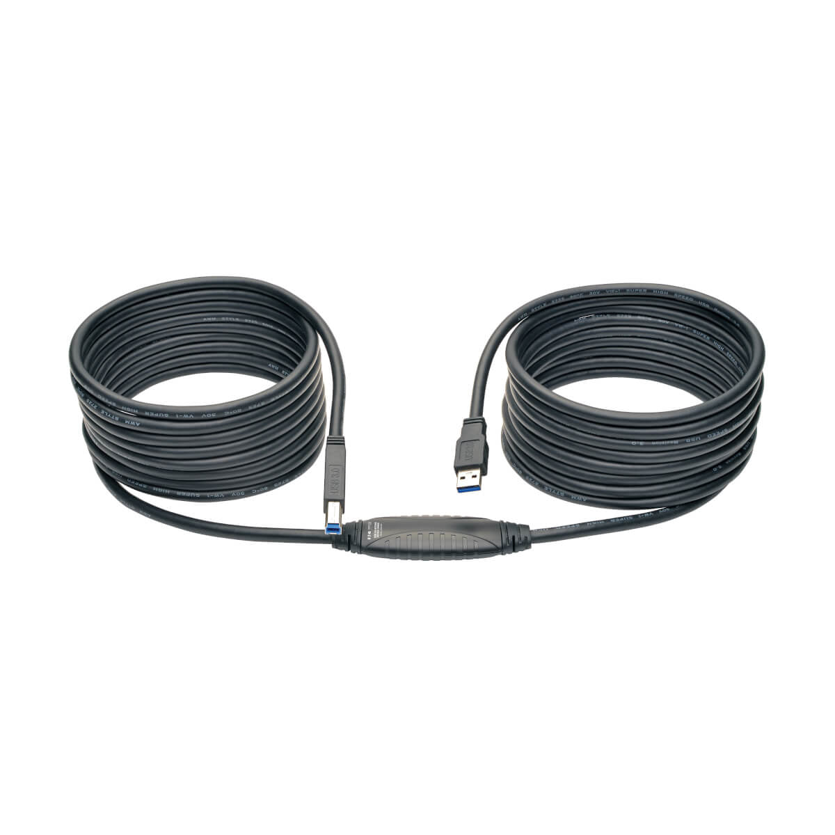 Tripp Lite USB-A auf USB-B Kabel – USB 3.2 Gen 1 (5 Gbit/s) – 8 m – Aktiv – Schwarz