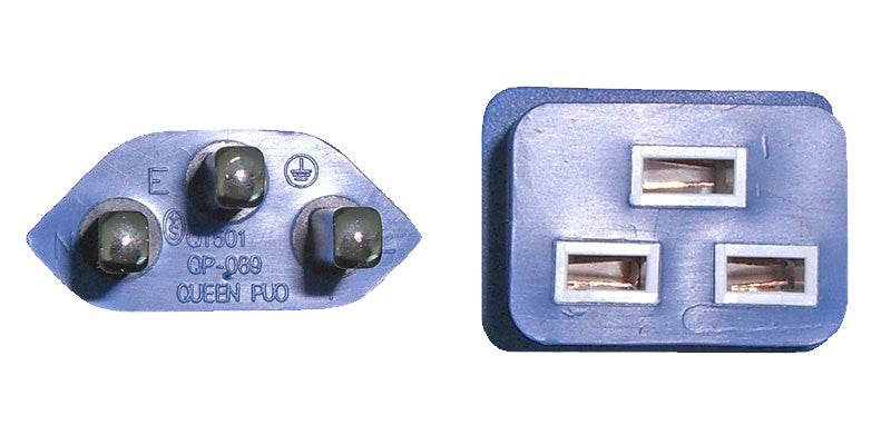 Diggelmann Netzkabel, T23 auf C19, 16 A, 2 m, Blau