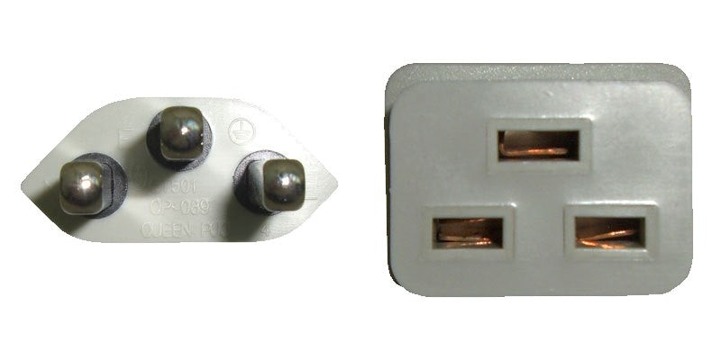 Diggelmann Netzkabel, T23 auf IEC C19, 1,75 m, Grau