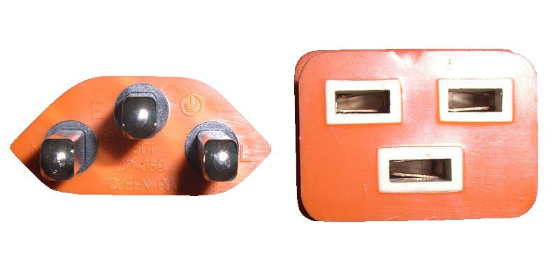 Diggelmann Netzkabel, T23 auf IEC C19, 3 m, Orange
