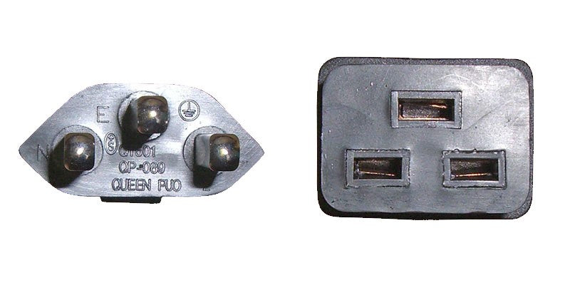 Diggelmann Netzkabel, T23 auf C19, 3 m, Schwarz