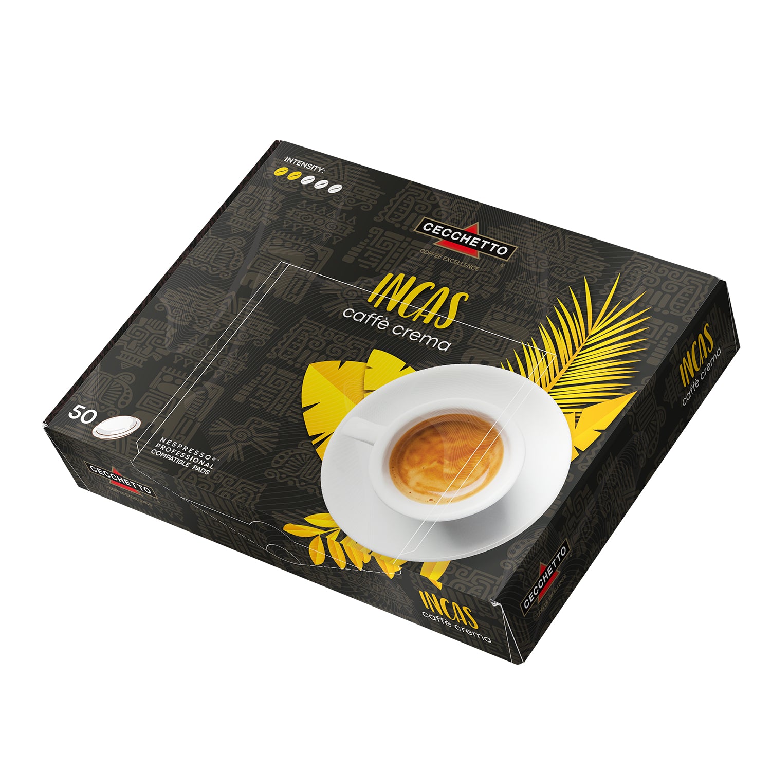 CECCHETTO Incas Caffè Crema – Kaffeepads – Intensität 2, 50 Pads