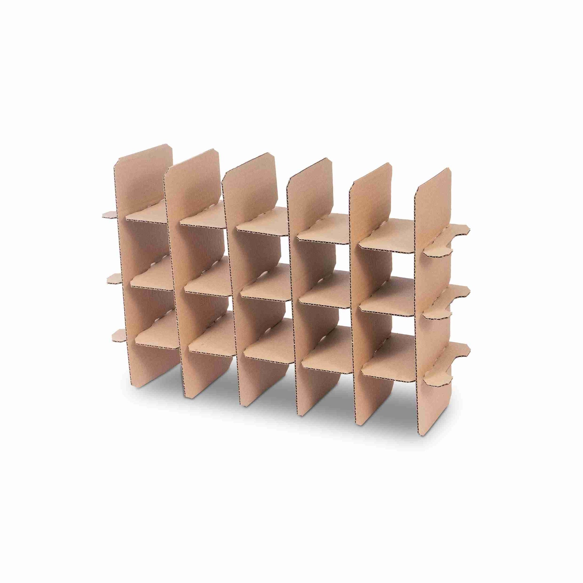 Gefache Einlagekarton – 562 × 380 × 163 mm – für modulare Umzugskartons (Standard niedrig/normal/hoch) – 1 Stk., ab 25 Stk.