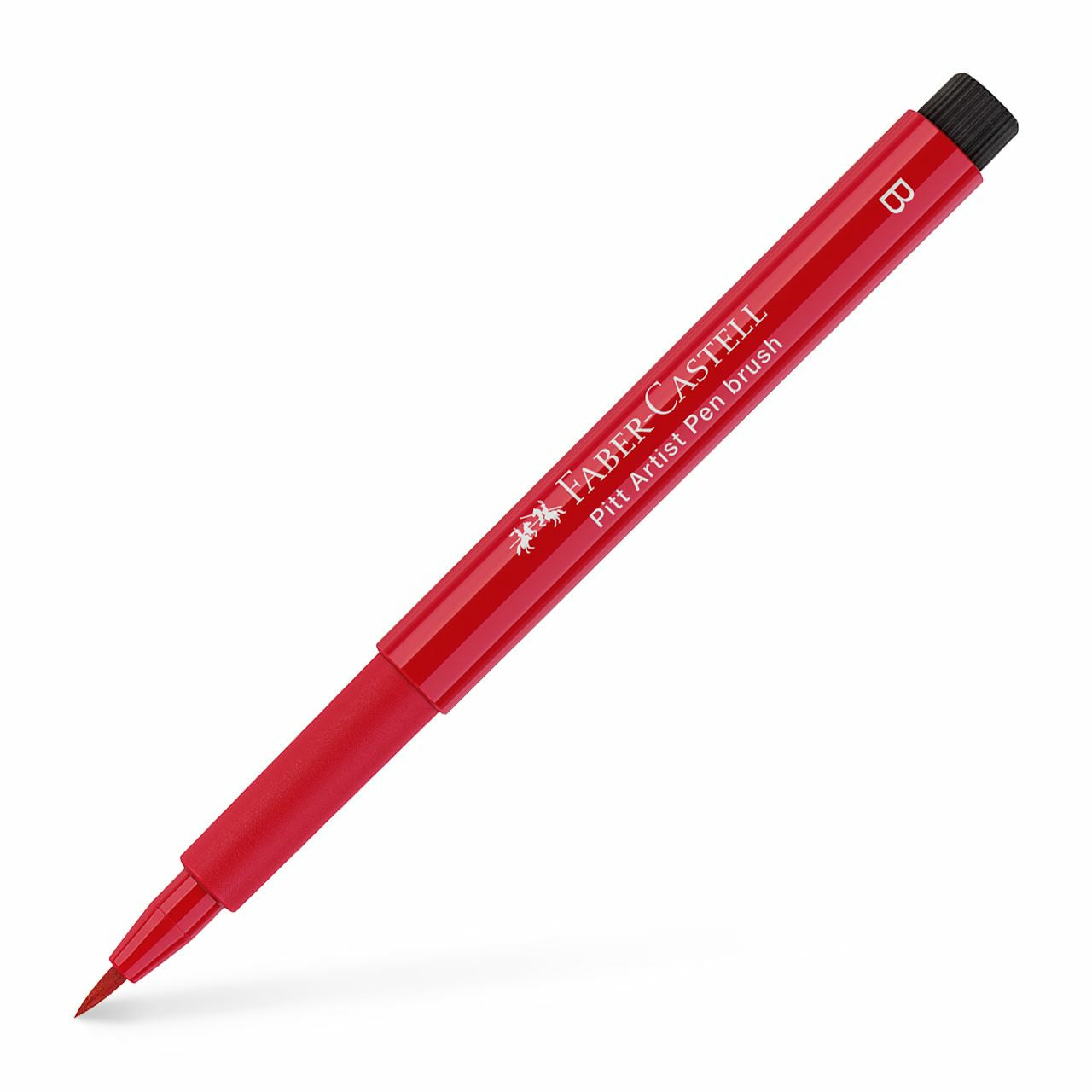 Faber-Castell Pitt Artist Pen Pinselstift – Pinselspitze, 2,5 mm, pigmentiert, wasserfest, tiefes Scharlachrot