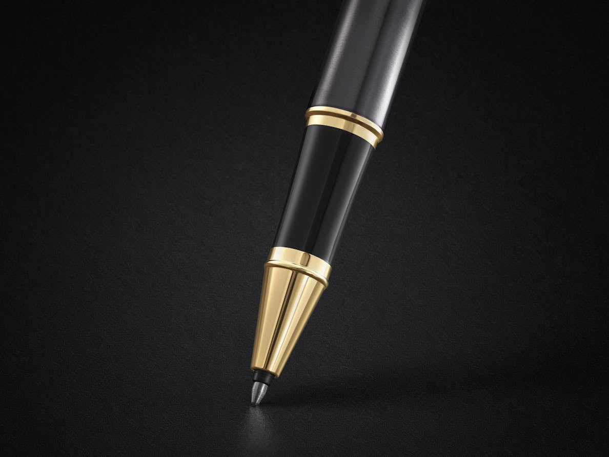 Parker IM Grey GT – Tintenroller, mit Kappe, 0,5 mm, Grau, 1er Geschenkbox