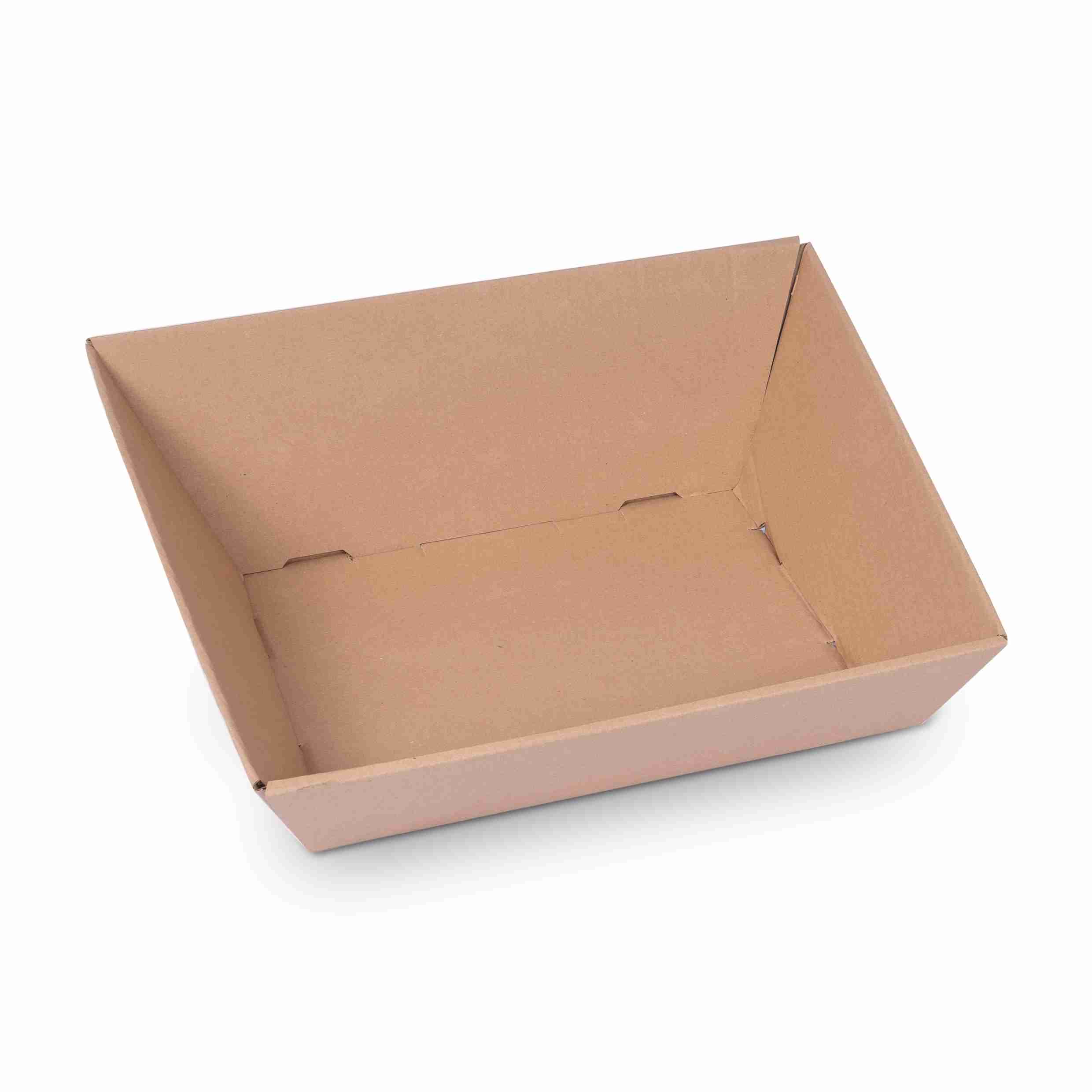 Model Geschenkkorb Wellpappe, braun – Innenmass 350 × 150 × 250 mm – 1 Stk., ab 300 Stk.