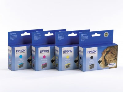 Epson T0711 Schwarz Tintenpatrone (Original) – 245 Seiten – für Stylus DX4000