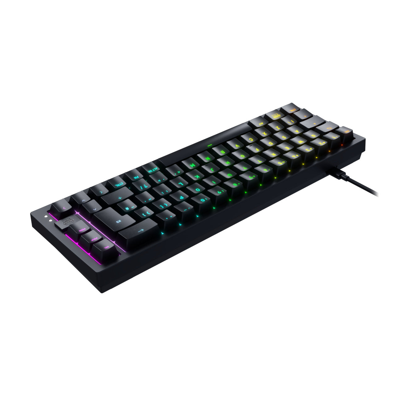 CHERRY K5V2 – Tastatur 65% – Mechanisch, MX Red, RGB – Kabelgebunden, USB – QWERTZ (DE) – Schwarz