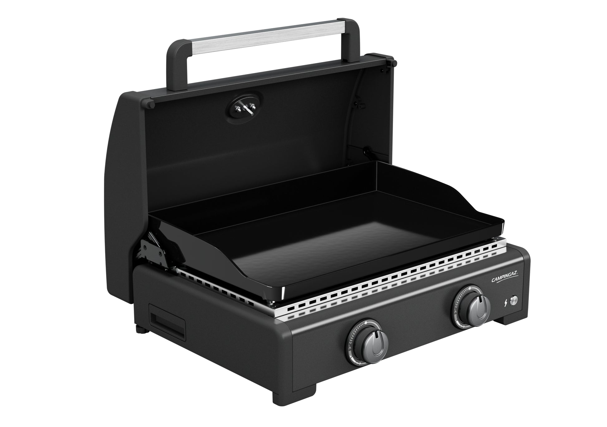 Campingaz Plancha Onyx 2 Cook – 36 × 58 cm, 6000 W, 2× Brenner, Gas – schwarz