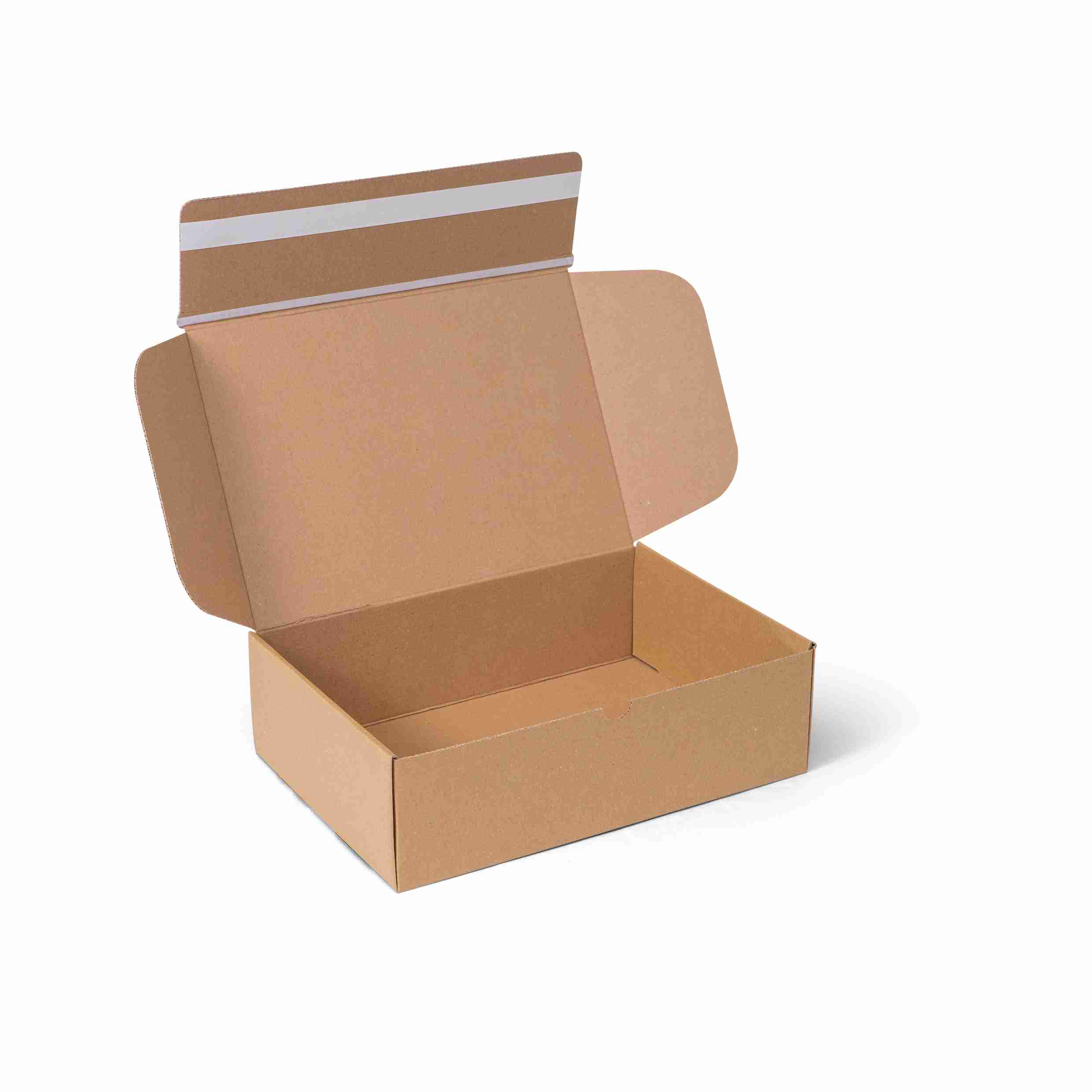 Model Versandkarton – 305 × 210 × 91 mm, braun, Wellkarton, selbstklebend – 1 Stk., ab 20 Stk.