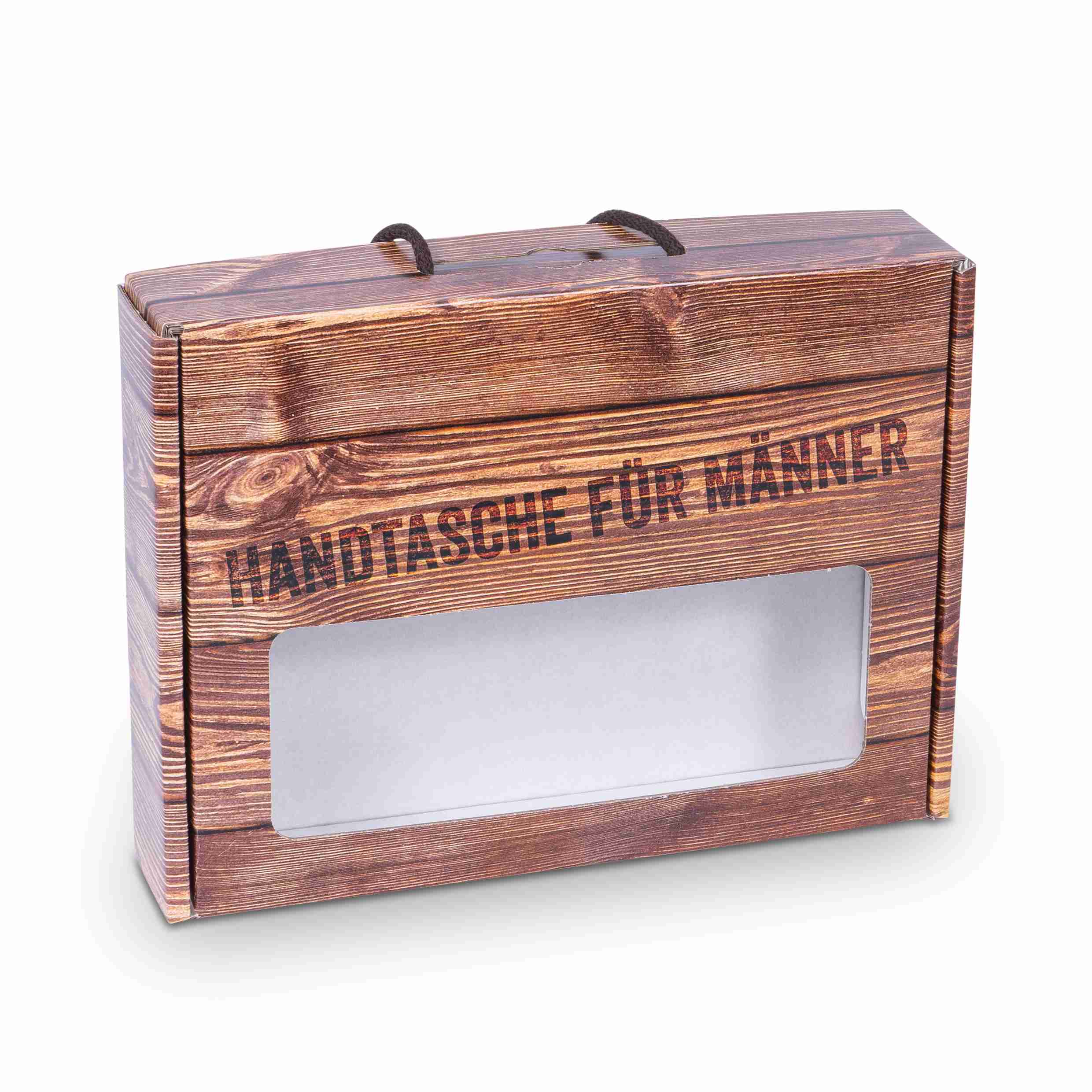Weinpräsentkarton braun – Innenmass 240 × 310 × 65 mm – für 5 Flaschen – 1 Stk., ab 100 Stk.