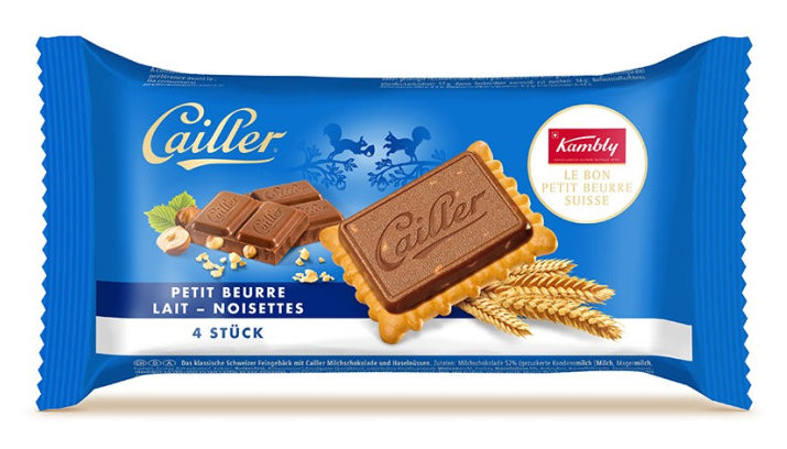 Kambly Petit Beurre mit Milch-Haselnuss Guetzli – Milchschokolade & Haselnuss – 16 × 41 g