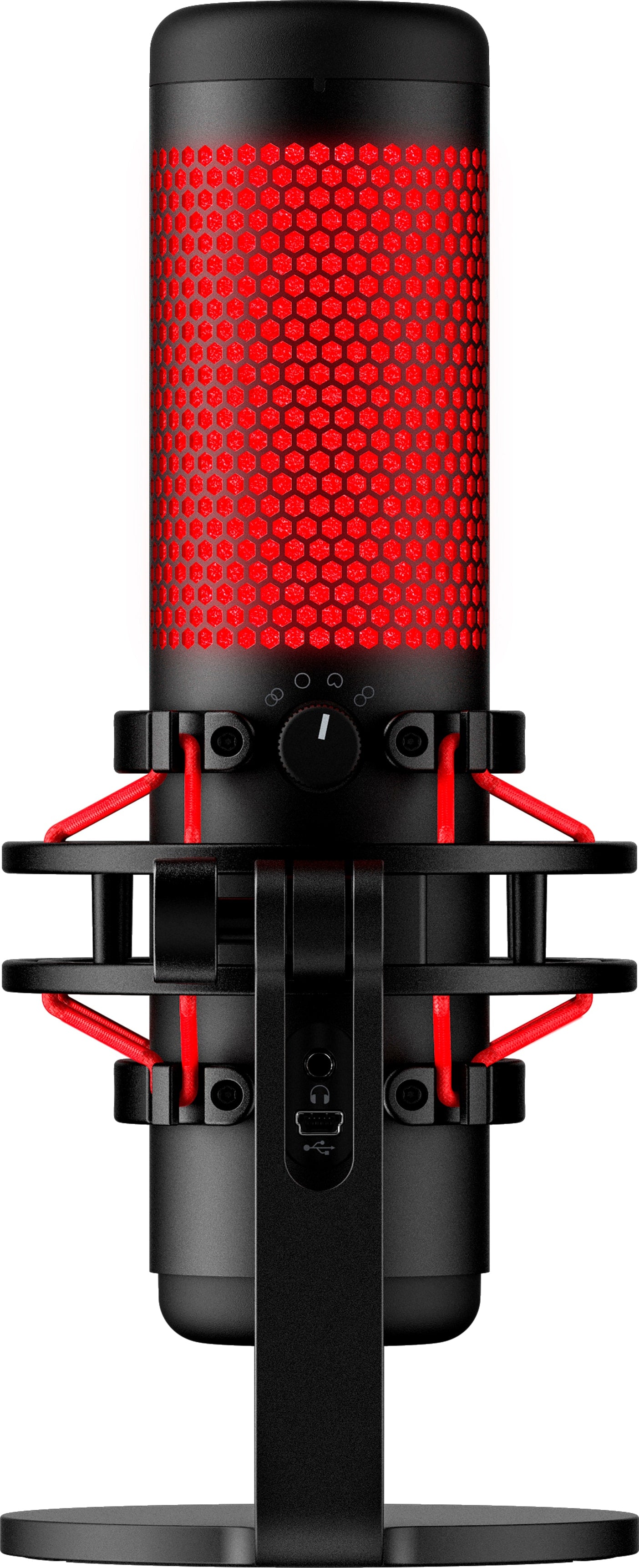 HyperX QuadCast – Tischmikrofon – USB, kabelgebunden, 90 dB SNR, für PC/Mac, PS4/PS5 – Rot