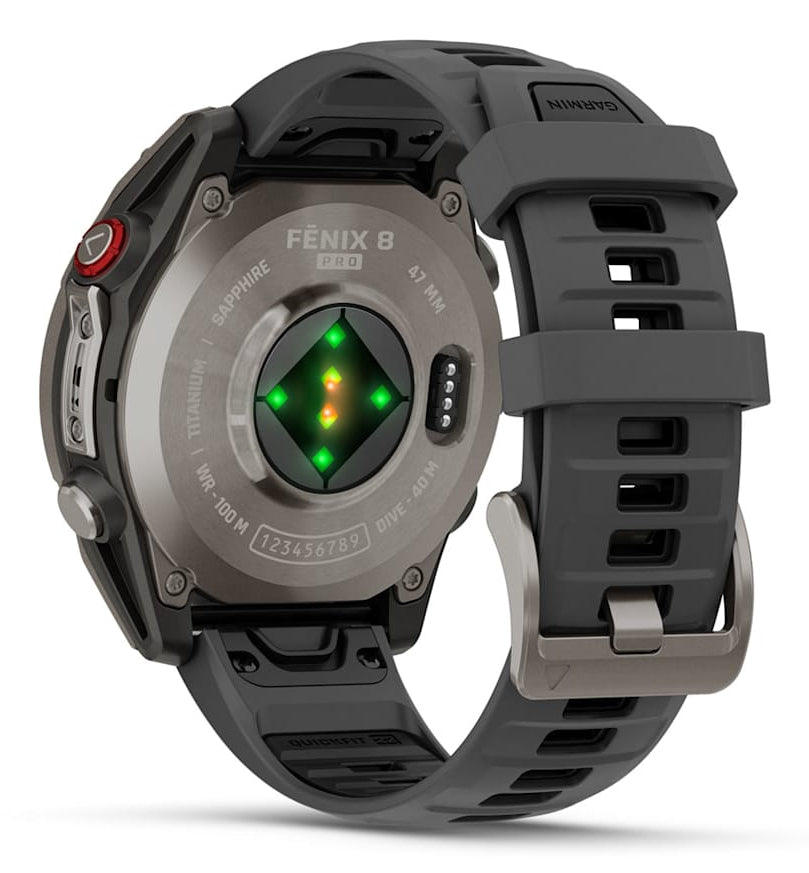 Garmin fenix 8 Pro LTE – GPS-Smartwatch – 47 mm, 1,4", LTE, AMOLED, Saphirglas, 100 m, Graphit, Sportarmband