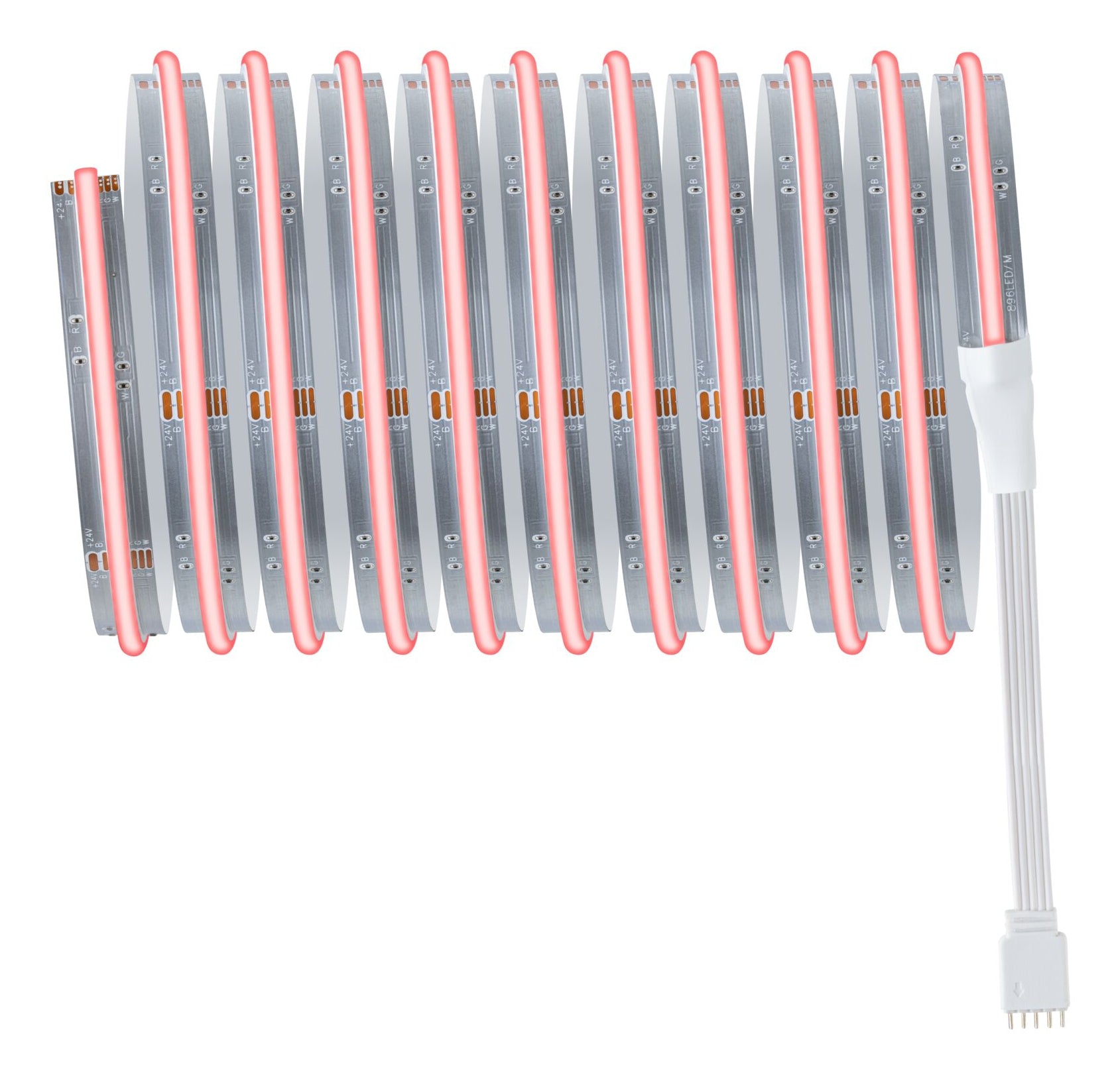Paulmann LED-Strip – 3 m, 1590 lm, 18 W, RGBW/3000 K, dimmbar, silber, inkl. Netzteil, Fernbedienung