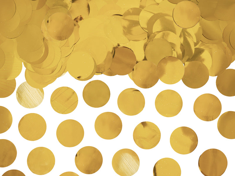 PartyDeco Konfettikanone Kreise – Gold – Ø 2,5 cm – 1 Stk