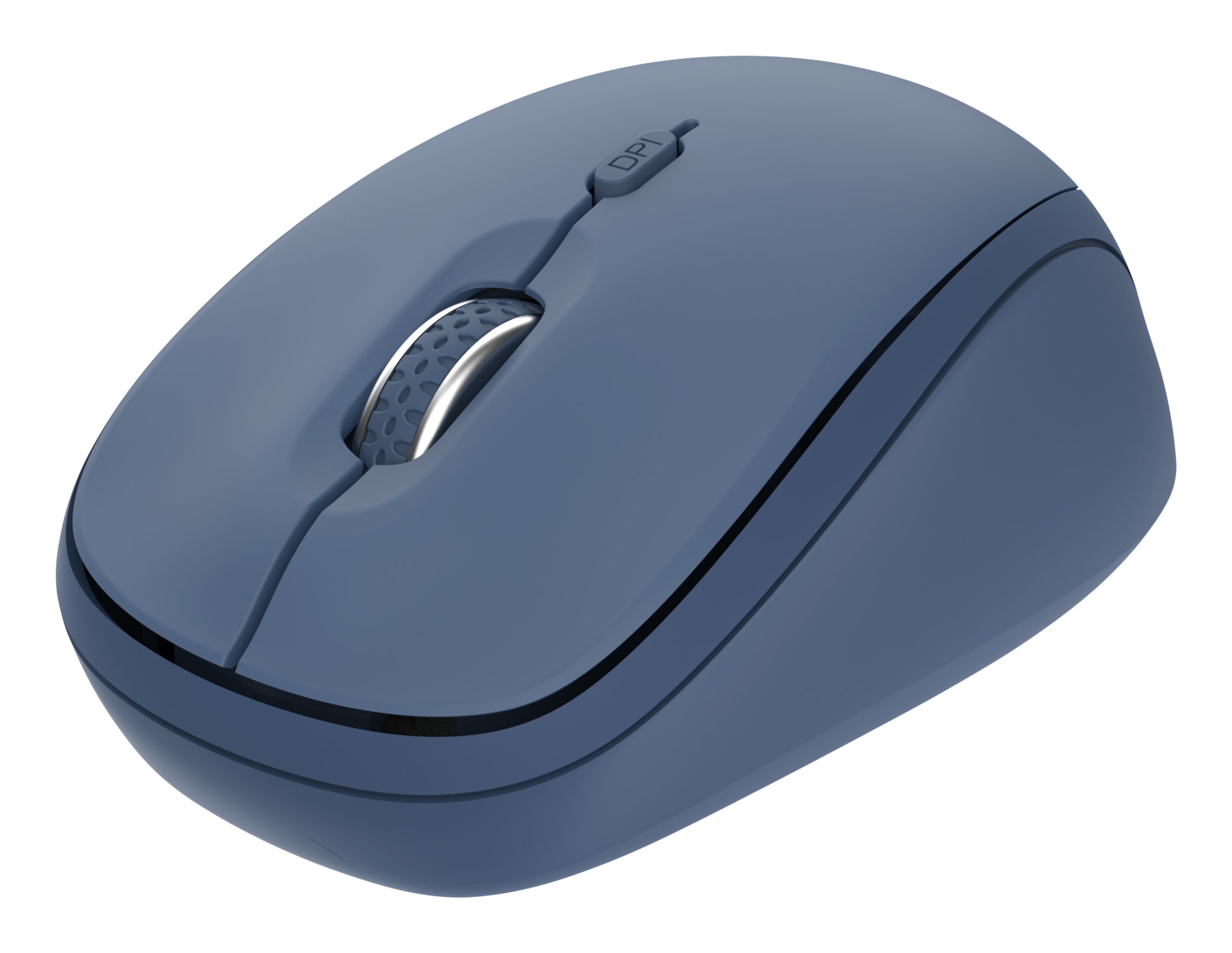 Trust Yvi+ multi Device – Maus – Kabellos (Bluetooth/2,4 GHz), 1600 DPI, beidhändig, Blau