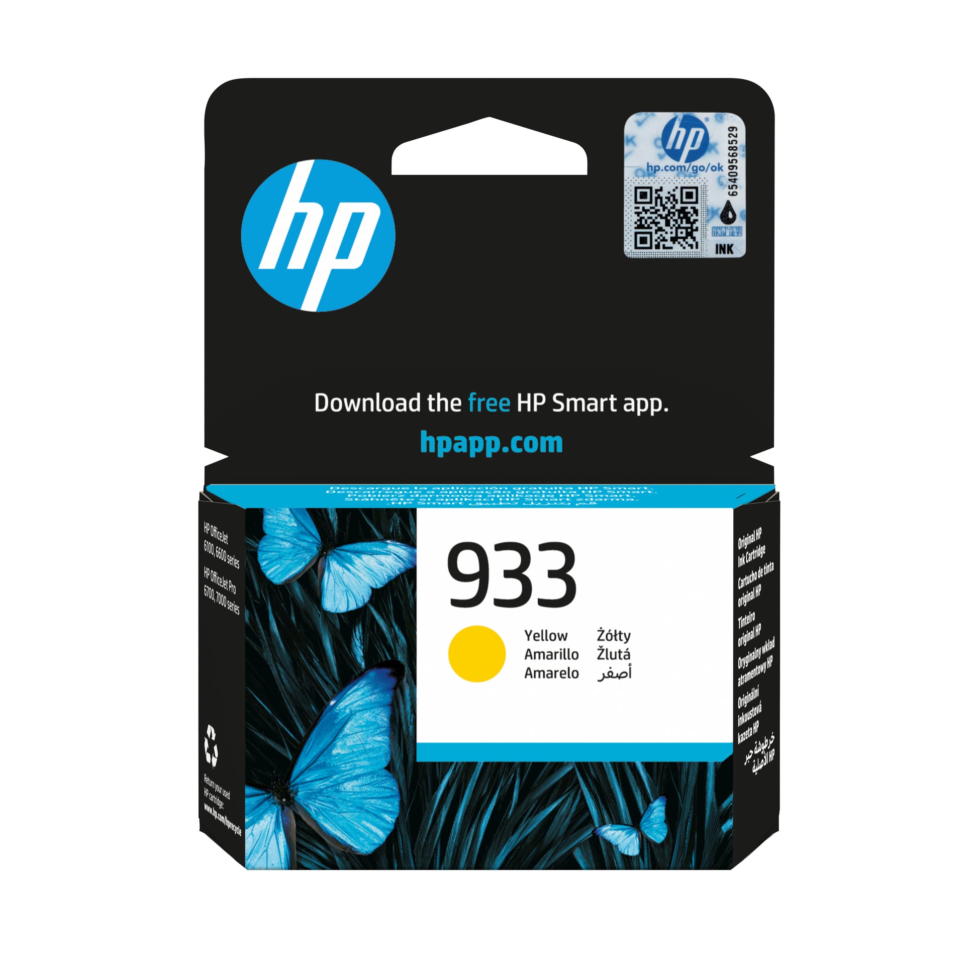 HP Tintenpatrone 933, Gelb, Original