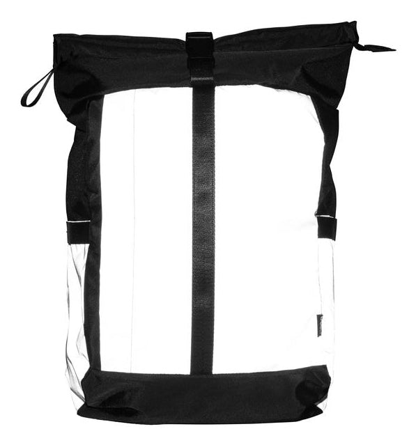 KOOR Notebook-Rucksack Veedi Rolltop Reflective – 22 l, reflektierend, wasserabweisend – Schwarz