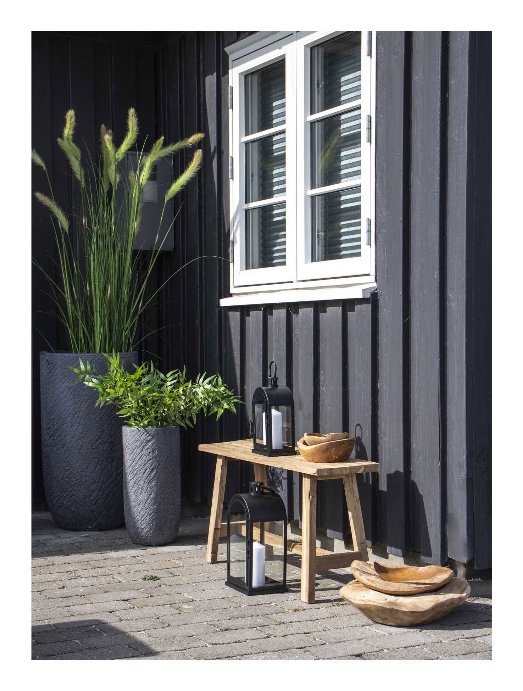 House Nordic Schale – Teakholz, Natur – Ø 30 × 10 cm