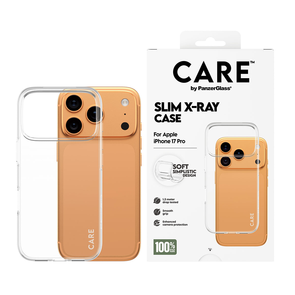 PanzerGlass Backcover CARE – für Apple iPhone 17 Pro – transparent
