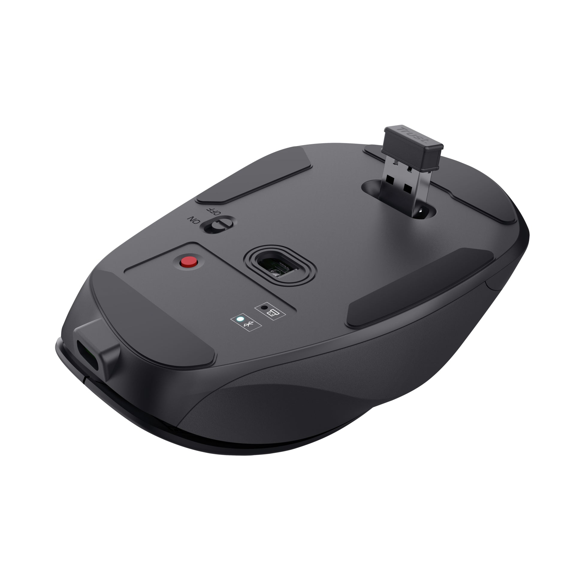 Trust Fyda Multidevice Maus – kabellos, USB-A, für Rechtshänder, schwarz