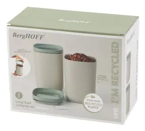 BergHOFF Vorratsdose 1,3 l, Styrol-Acrylnitril (SAN)/Thermoplastisches Elastomer (TPE)/Silikon, Grün, 2-teilig