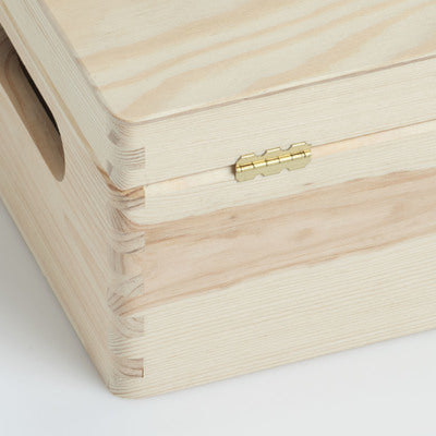 Zeller Present Aufbewahrungsbox (mit Deckel) – Holz – Natur – mit Griff – 300 × 140 × 200 mm