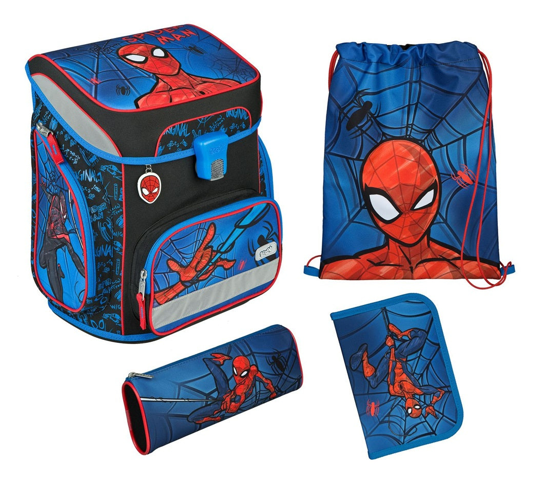 Scooli Schulrucksack-Set 5-teilig, Spider-Man, 18 l, 33×36,5×29 cm