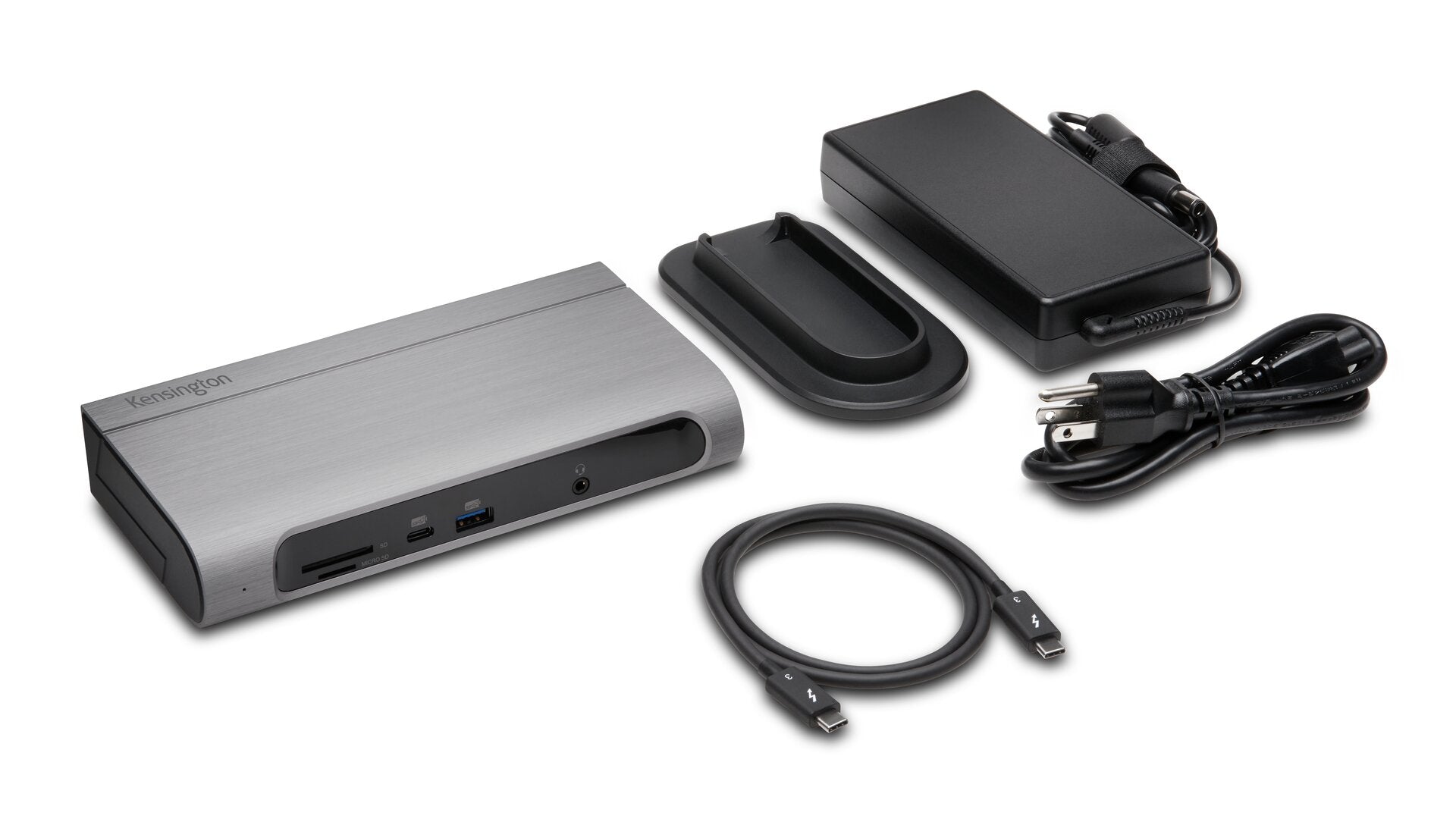 Kensington SD5600T Dockingstation – für USB-C/Thunderbolt-3-Geräte, USB-Port, Aluminium, Silber