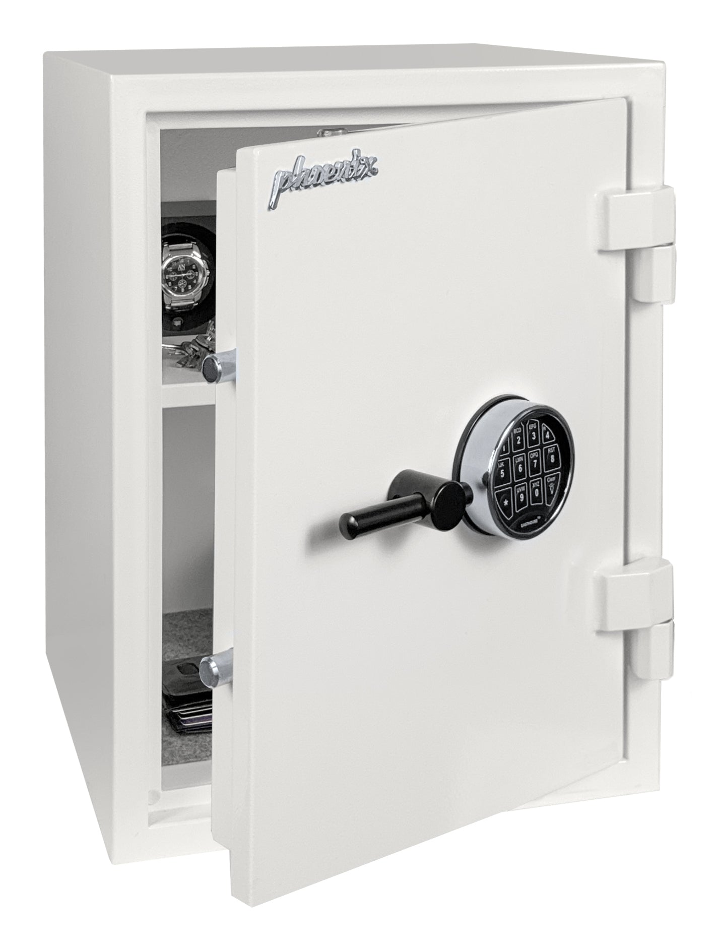 Phoenix Safe Co. Phoenix Tresor Fortress SS1453E – Elektronikschloss – 46 l – Bodenmontage – Weiss