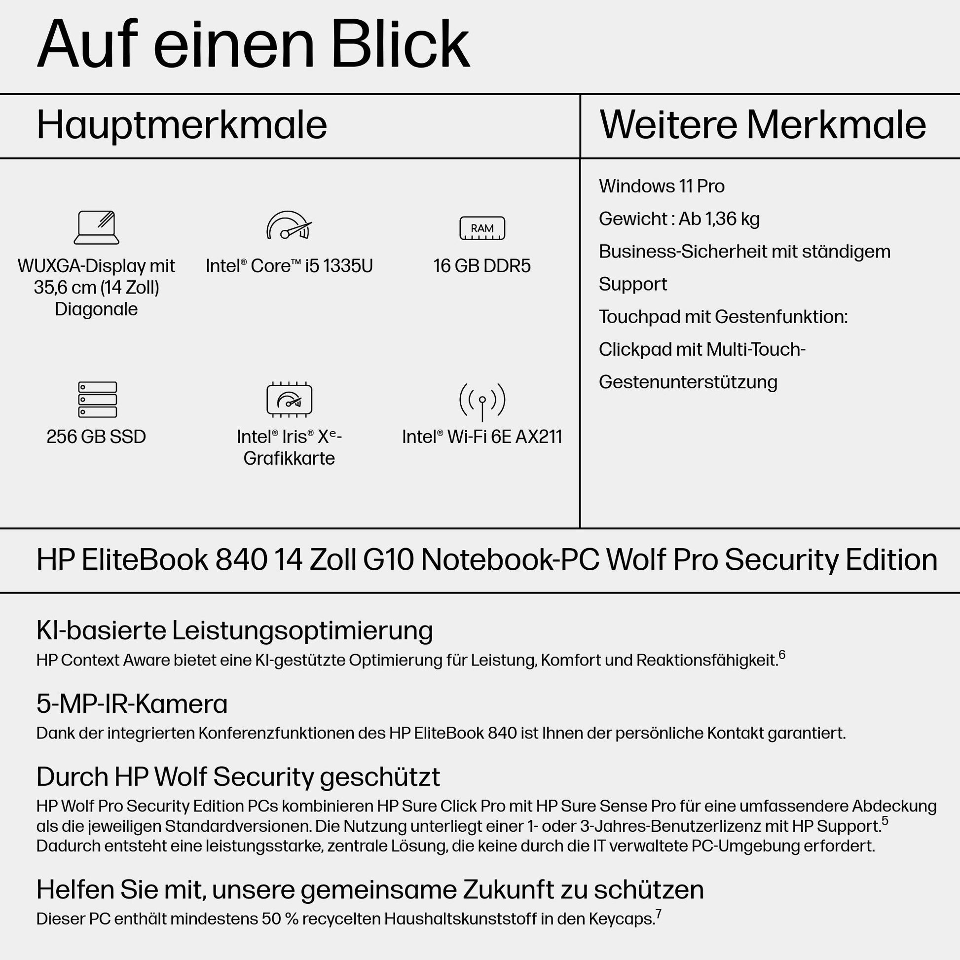 HP EliteBook 840 G10 Wolf Pro Security Edition – Laptop