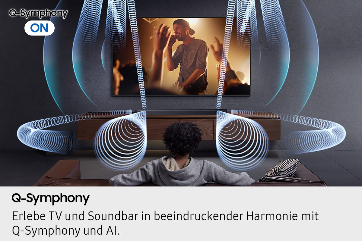 Samsung HW-Q935GF – Soundbar – 9.1.4, Dolby Atmos/DTS:X, mit kabellosem Subwoofer & Rücklautsprechern, Titan Schwarz